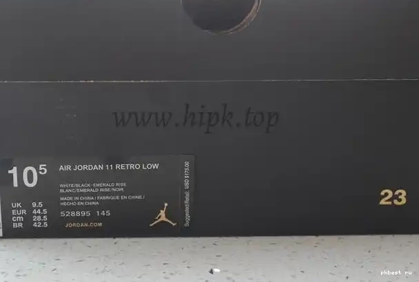 pairs Nike Jordan 11 “Emerald” Air Low 0527